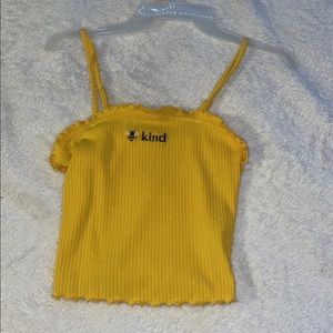 Bee Kind Yellow Crop Top